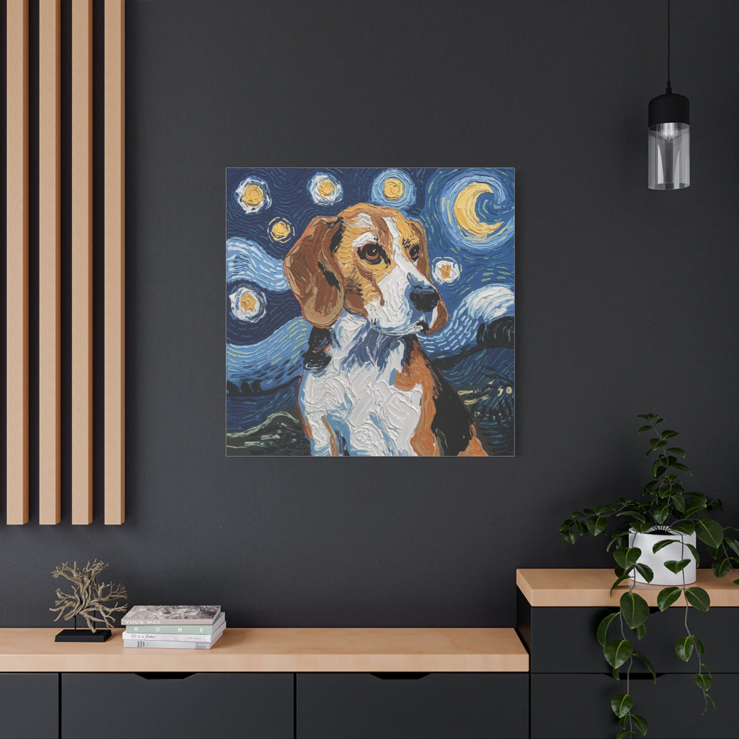 Celestial Beagle: Starry Night Dreams
