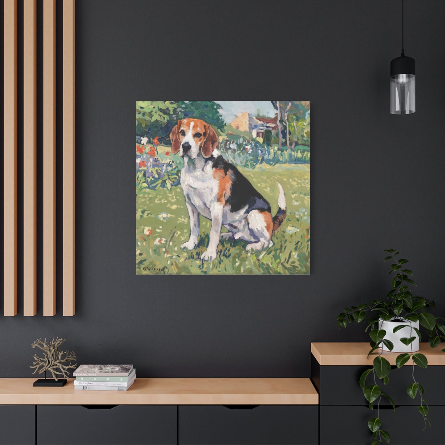 A Beagle's Afternoon in the Garden