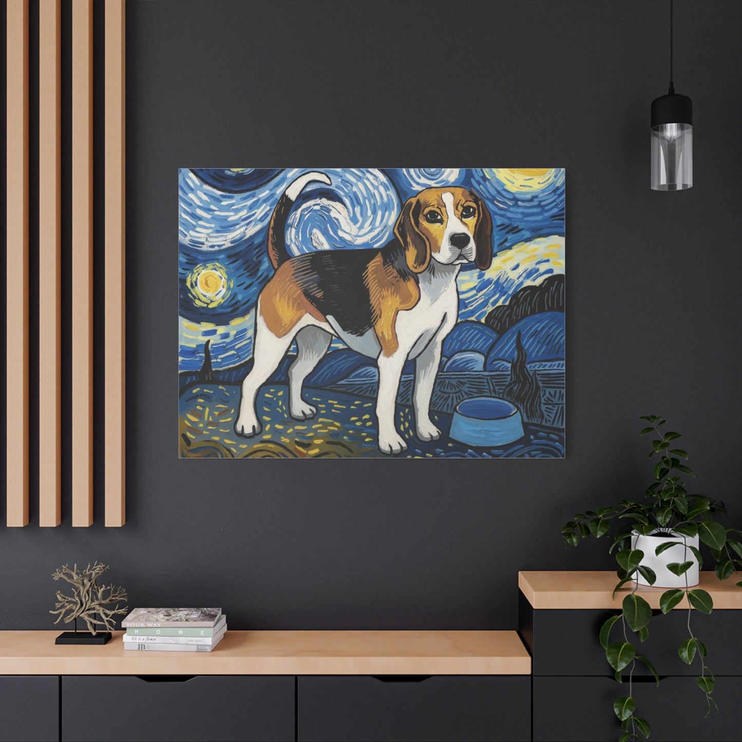 Beagle Under the Starry Sky