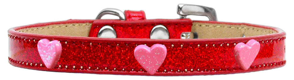 Dog, Puppy & Pet Widget Ice Cream Collar, "Pink Glitter Heart"